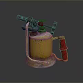 blowtorch fire lamp gasoline blowtorch kerosene blowtorch blowpipe modern weapon hot weapon hot weapon gun 3d model