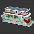 Luxury Solar Powered Houseboat With Multiple Decks Modern Design And Leisure Areas