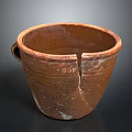 Vintage Cracked Terracotta Pot As Rustic Garden Ornament With Charm