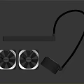 High Performance Water Cooling System With Dual Fans And RGB Purple Light