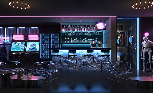 Bar 3d model