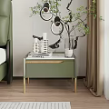 Modern Double Bed Featuring Green Leather Headboard White Bedding Gray Throw And Beige Pillows
