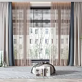 Modern Curtains 3d model