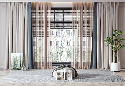 Modern Curtains 3d model
