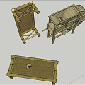 Wooden Agricultural Equipment with Wheel Frame and Planks for Farm Cultivation Use