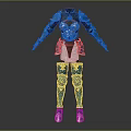 Detailed Blue And Silver Fantasy Armor With Ornate Metalwork And White Accents
