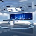 Modern Monitoring Room Control Room Control Room Monitoring Center Technology 3d model