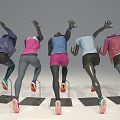 Model running trotting running figure nike sports 3d model