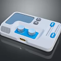 White Mobile Digital Device With Blue Knobs Button Screen Display And USB Port