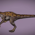 Detailed Frilled Dinosaur With Spiked Back And Striped Body Skin