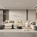 Modern Living Room Interior Design With Sofa Coffee Table Area Rug And Floor Lamp