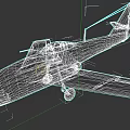 Vintage Fighter Jet with Camouflage Paint Red Star Insignia Number 01 on Wings and Fuselage