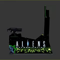 Arcade Game Machine With Dual Gun Controllers Game Display Screen And Green LED Light Accents