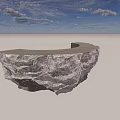 Rock Arc Front Desk Bar Desk 3d model