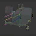 Multi Barrel Naval Gun With Metal Structure And Mounting Base For Military Defense