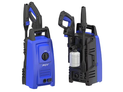 Industrial Pressure Washer Blue Heavy Duty Portable Cleaning Equipment With High Pressure Nozzle 3d model