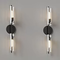 Modern Wall Lamps With Transparent Glass Shade And Metal Frame For Interior Lighting