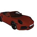 Red Convertible Sports Car Stylish Exterior Design With Black Wheels And Open Top