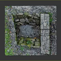Rustic Stone Entrance Gate Surrounded by Green Moss and Natural Stone Pathway