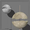 Spherical crack floor lamp 3d model