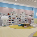 Game comprehensive room game room book bar 3d model
