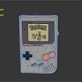 Nintendo Game Boy Retro Electronic Gaming Device Displaying Pokémon Game On Screen