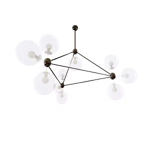 Modern Chandelier Metal Glass Chandelier 3d model
