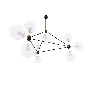 Modern Chandelier Metal Glass Chandelier 3d model