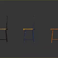 Colorful Wooden Leisure Chairs With Painted Frames In Orange Black Beige Blue Yellow
