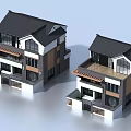 Modern Detached Villa Exterior Design With Black Roof Large Windows And Balcony