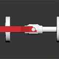 Stainless Steel Ball Valve With Red Handle And Flange Connection Design