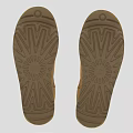 Brown Short Suede Boots With Fleece Lined Cuff And Light Rubber Sole For Winter