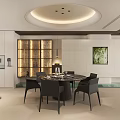 Modern Elegant Open Living Dining Room Interior Design With Sleek TV Wall And Comfortable Furniture