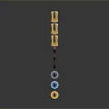Multiple Swords With Various Colored Handles And Blades Arranged Neatly In A Row