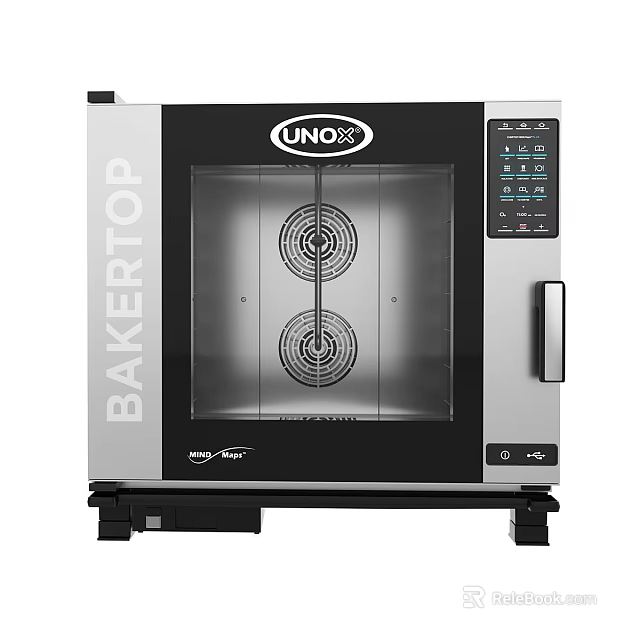 UNOX BAKERTOP Commercial Oven With Double Fan System And Digital Control Panel 3d model 