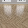 Sleek Natural Light Wood Flooring With Herringbone Pattern And Straight Plank Design