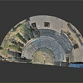 Detailed 3D Stadium Model Featuring Spectator Seats And Interior Architectural Structure