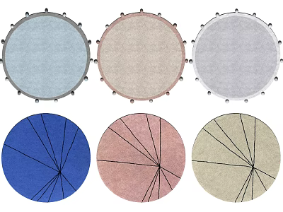Round Rugs in Various Colors and Patterns for Modern Home Decor 3d model