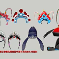 Chinese Traditional Peking Opera Headwear Silhouette Hanging Ornaments Decorative Pieces