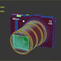 Shopping Mall Store Showcases Red Nikon Camera With 30x Zoom Lens