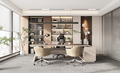 modern general manager office 3d model