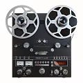 Vintage Headphone Audio ROTEL Reel to Reel Tape Recorder with Large Reels and Control Knobs