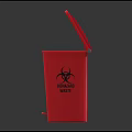 Red Biohazard Waste Bins With Foot Pedal Medical Disposal Equipment