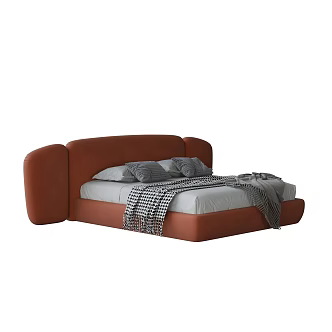 Modern Double Bed 3d model