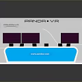 SPIDER VR Display Stand With White Frame Purple Panels And Blue Accents