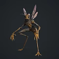 Game Movie Character Sci Fi Fantasy Creature Design Multiple Angles With Wings And Limbs