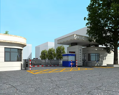 Modern Gate Guard 3d model