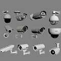 Security surveillance camera camera combination 3d model