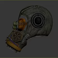 Mechanical Helmet Equipment With Steampunk Design Featuring Circular Devices Gears And Pipes