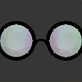 Jewelry Inspired Sunglasses With Multicolored Cut Gemstone Lenses Rainbow Shine And Black Frames